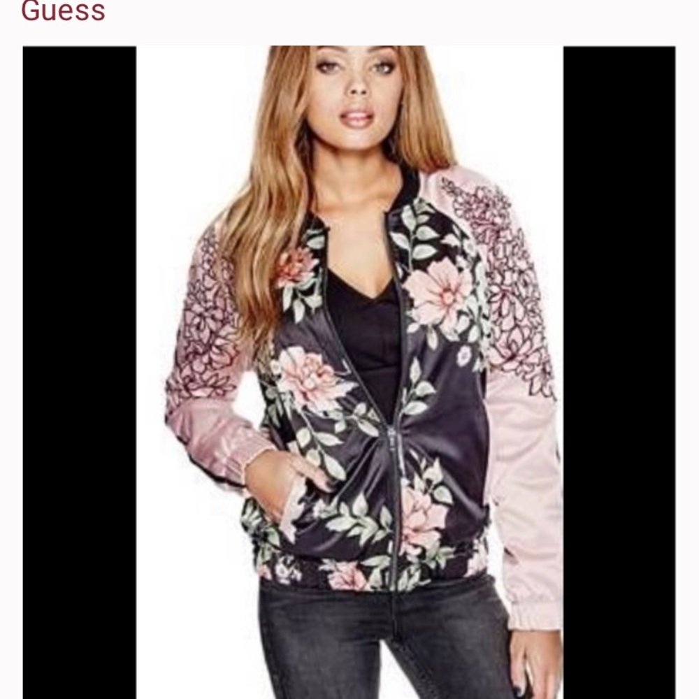 ISO Guess Luba Satin Bomber Jacket